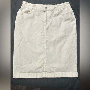 Charter Club White Denim Skirt